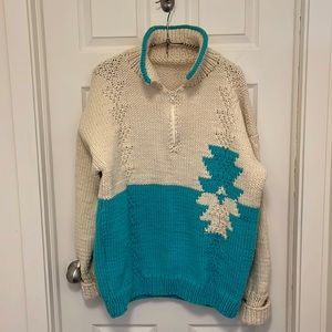 Handmade knit pullover sweater